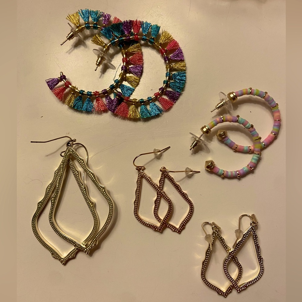 Kendra Scott earrings - five pairs